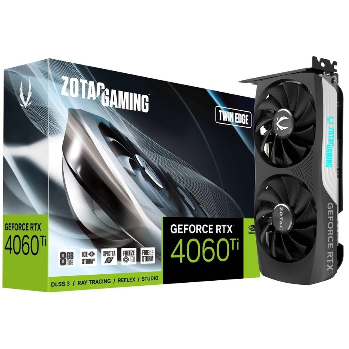 ZOTAC GAMING GeForce RTX 4060 Ti Twin Edge 8GB GDDR6 - Graphics Card ZOTAC GAMING GeForce RTX 4060 Ti Twin Edge 8GB GDDR6 - Graphics Card